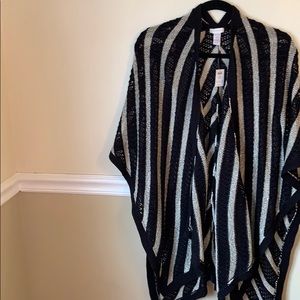 Gorgeous gold and black ruana